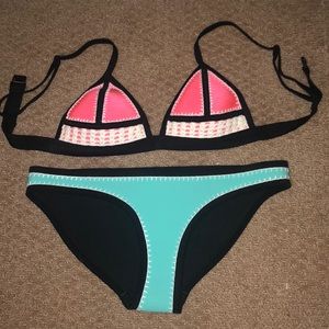 Triangl swimsuit and bag